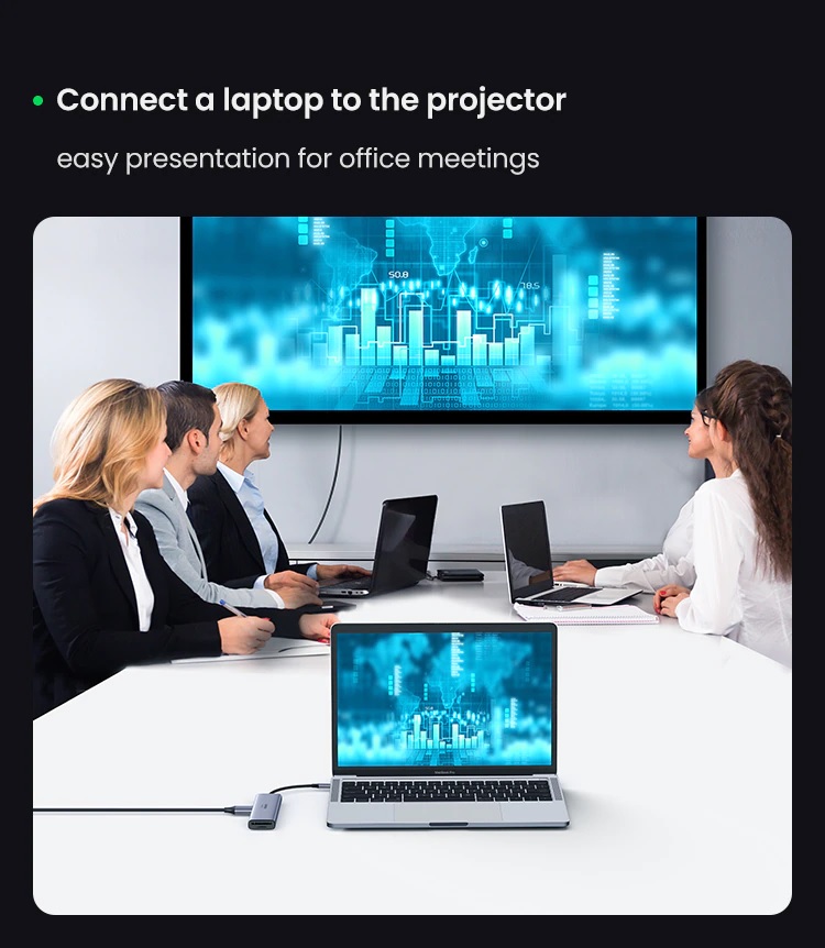 Ugreen 60384 - Bộ chuyển USB typeC sang 2×USB3.0+HDMI (4K60HZ)+SD TF+PD 6 IN 1